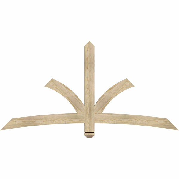 Ekena Millwork Davenport Rough Sawn Timber Gable Bracket, Douglas Fir, 72"W x 36"H x 2"D x 4"F, 12/12 Pitch GBW072X36X0204DAV00RDF - main